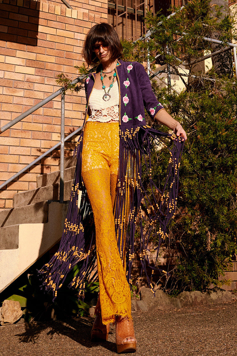 Dancing Barefoot Suede Fringe Jacket - Chasing Unicorns