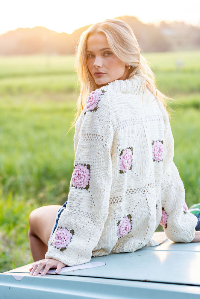 Heartbreaker Crochet Bomber Jacket