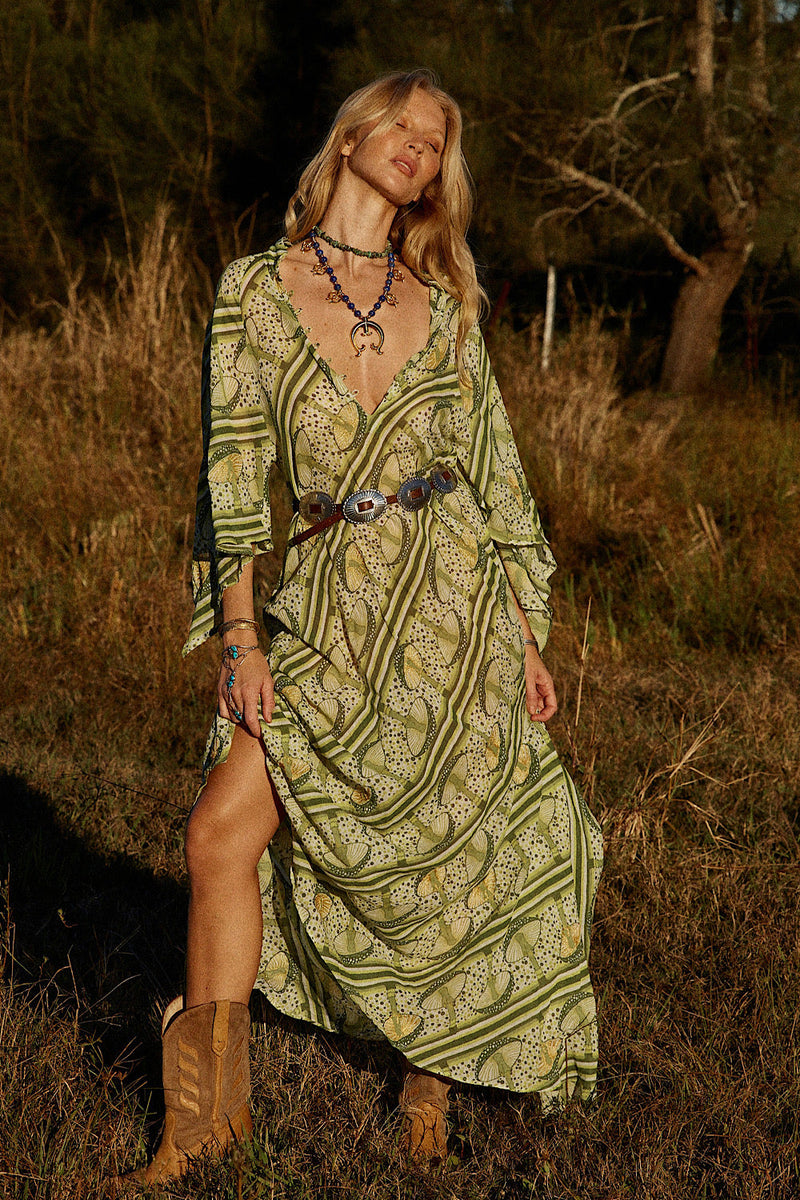 Just Dropped In Embroidered Maxi Kaftan Dress - Chasing Unicorns