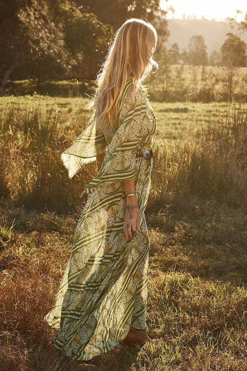 Just Dropped In Embroidered Maxi Kaftan Dress - Chasing Unicorns