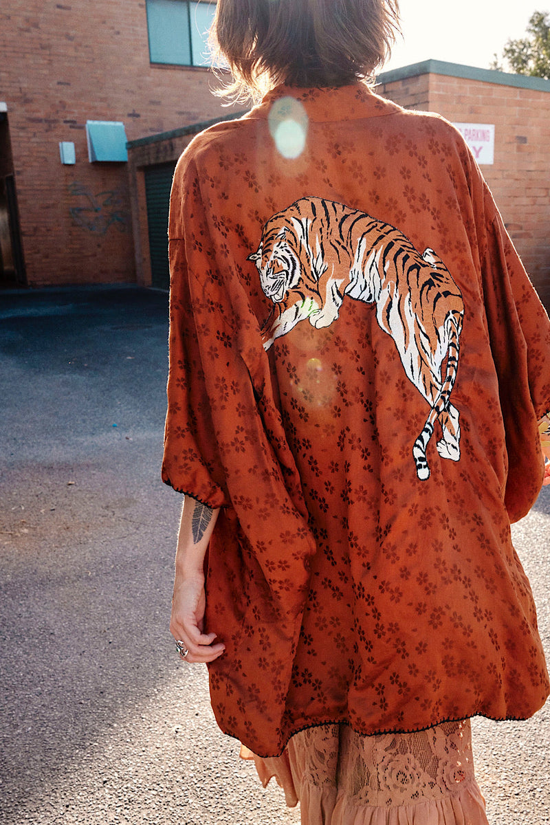 NEW Jungle Fever Embroidered Short Kimono - Chasing Unicorns