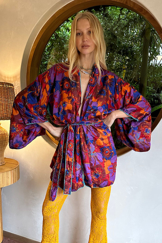 That Summer Silk Satin Kimono