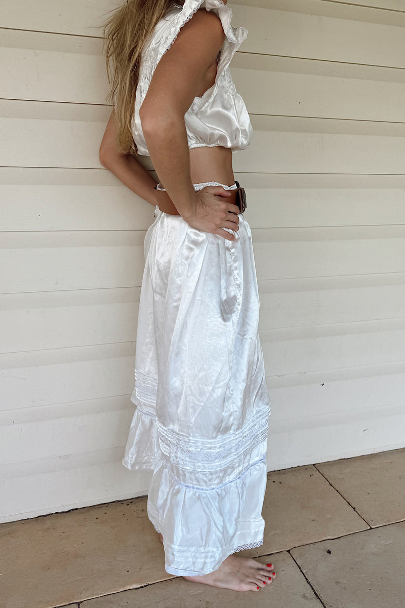 Vintage Crop + Maxi Skirt Set - Chasing Unicorns