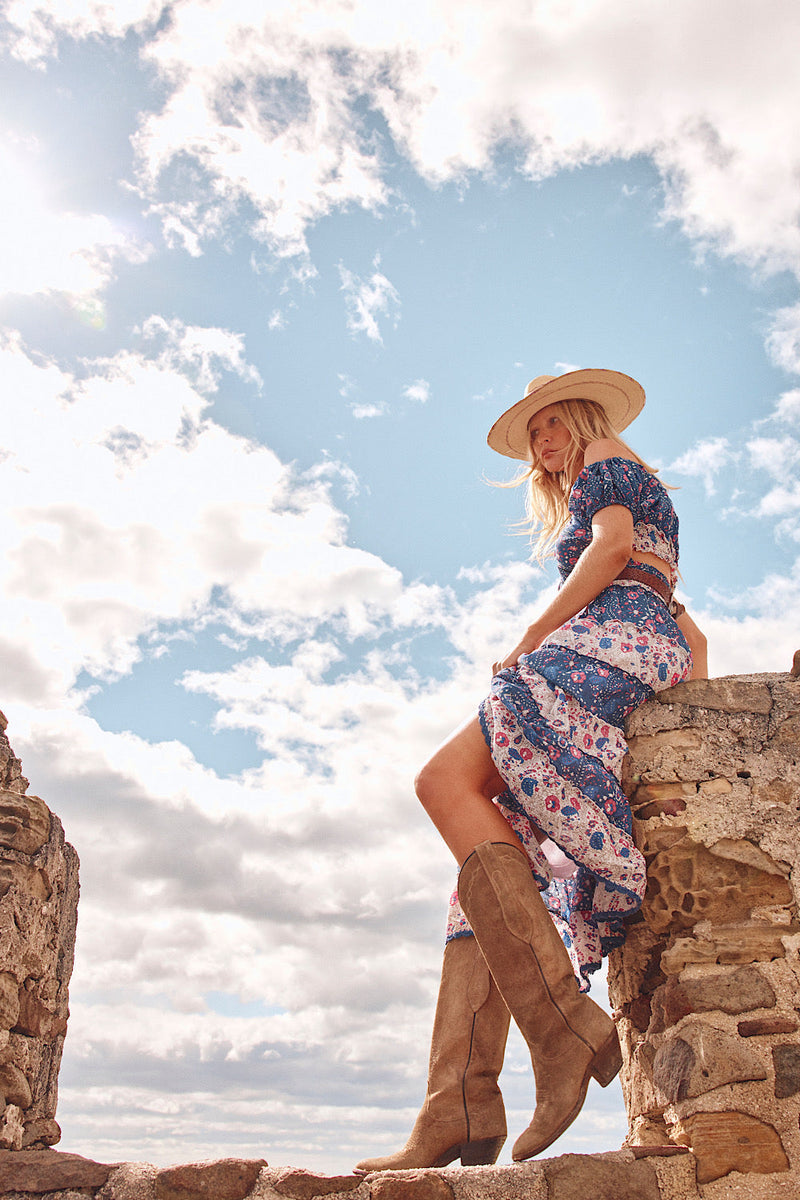Angel From Montgomery Cotton Gauze Crop + Midi Skirt - Chasing Unicorns