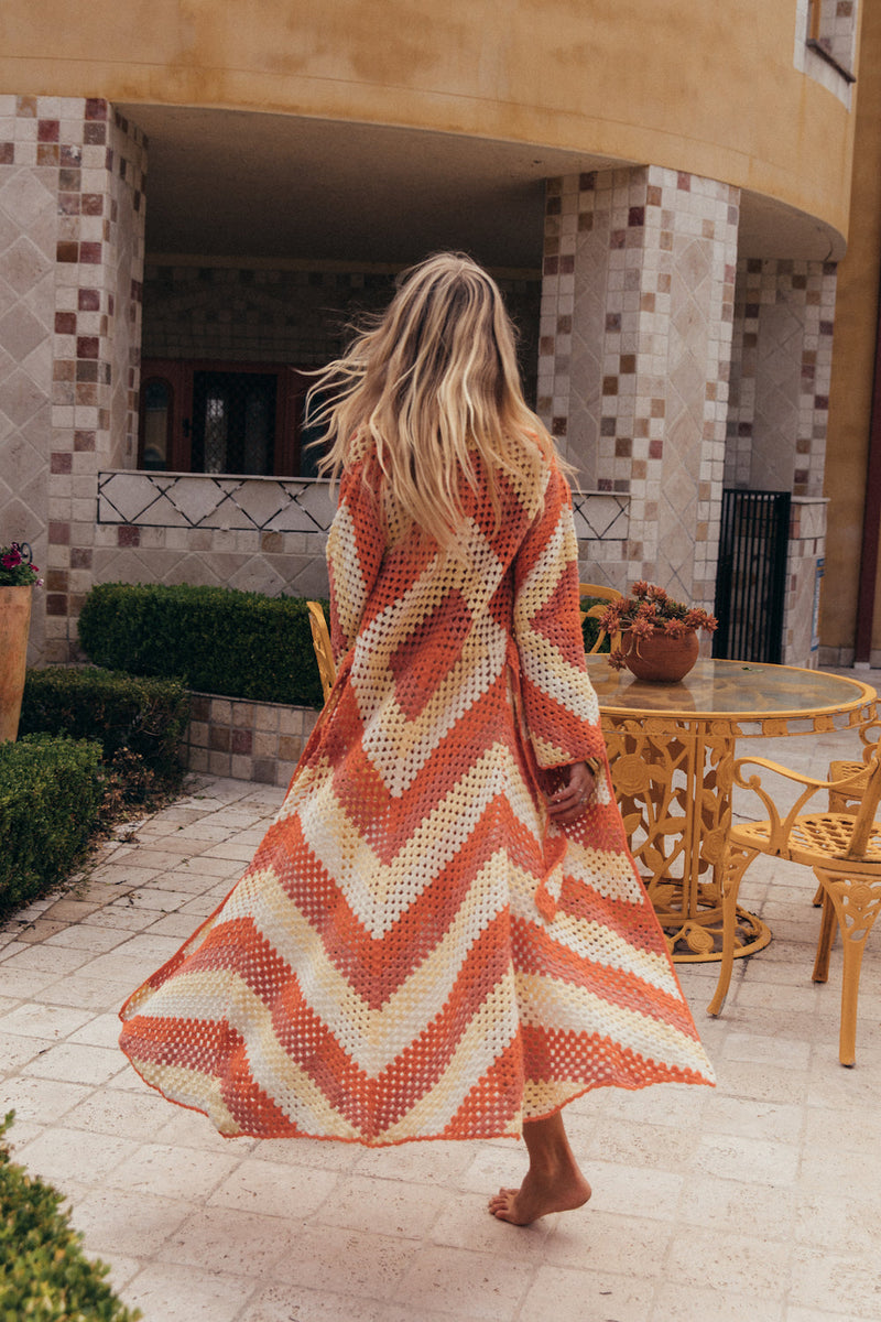Magic Carpet Ride Crochet Coat Long Sorbet Chasing Unicorns