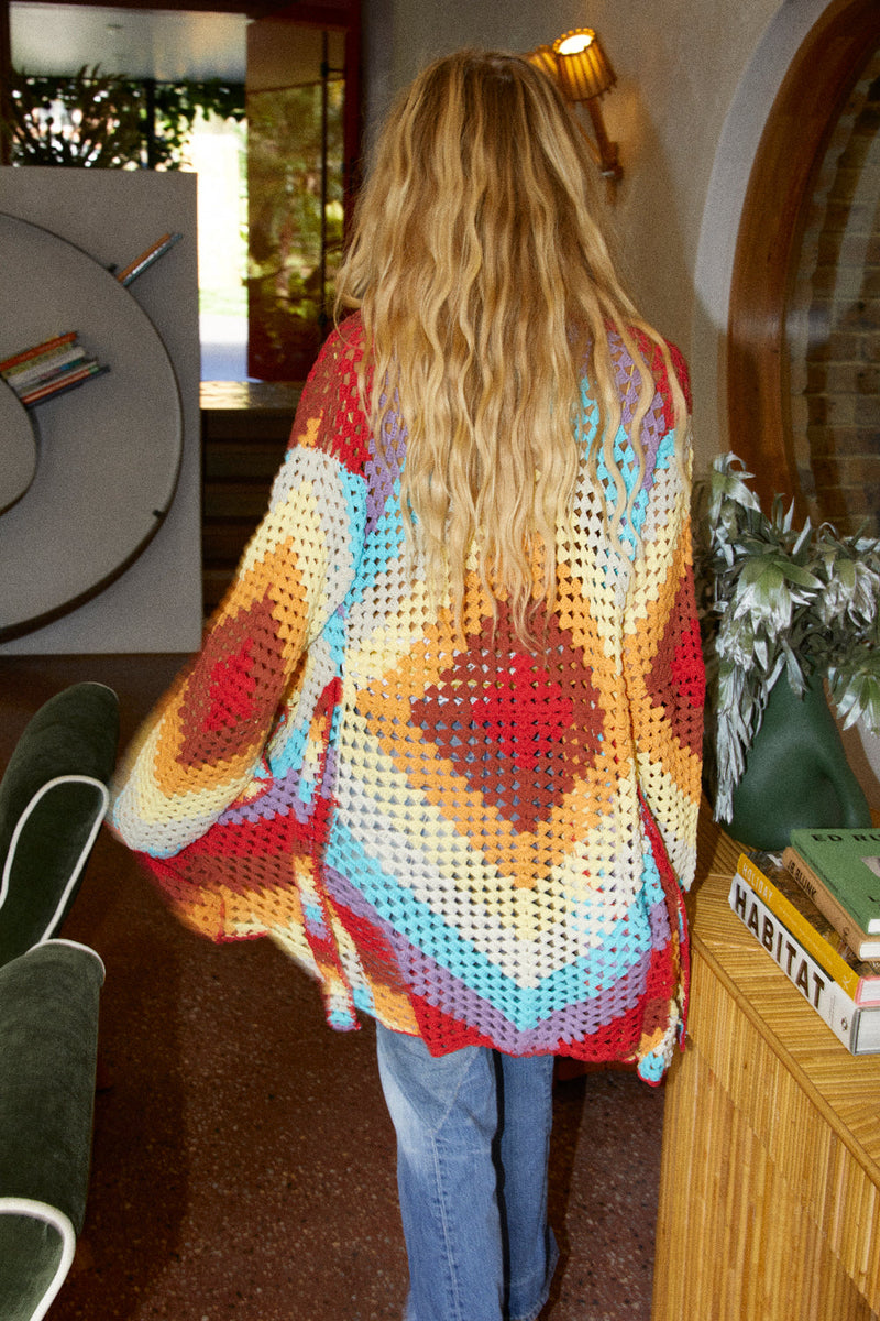 Magic Carpet Ride Crochet Short Coat - Happiness - Chasing Unicorns