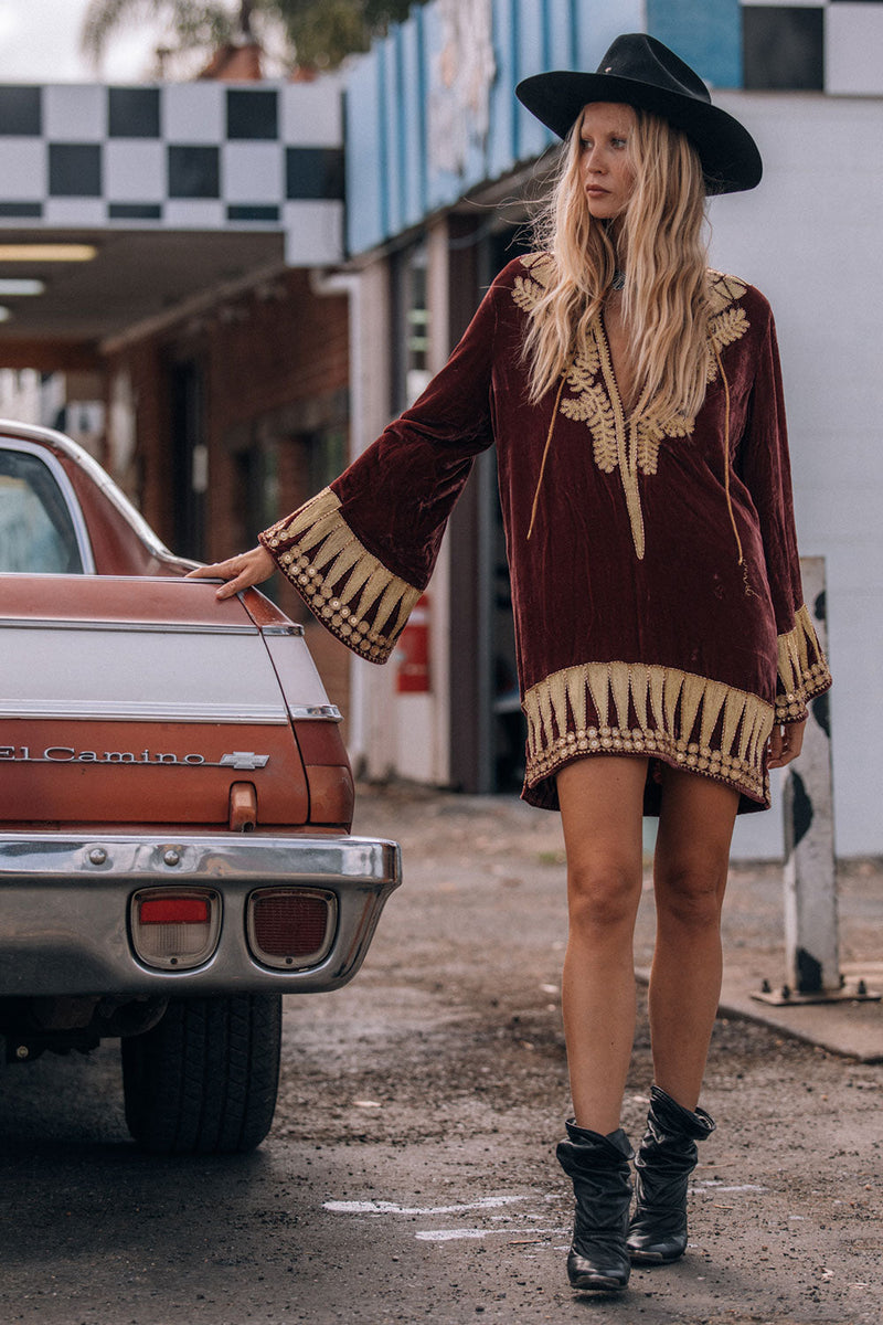 Queen Of Hearts Velvet Tunic Dress - Chasing Unicorns