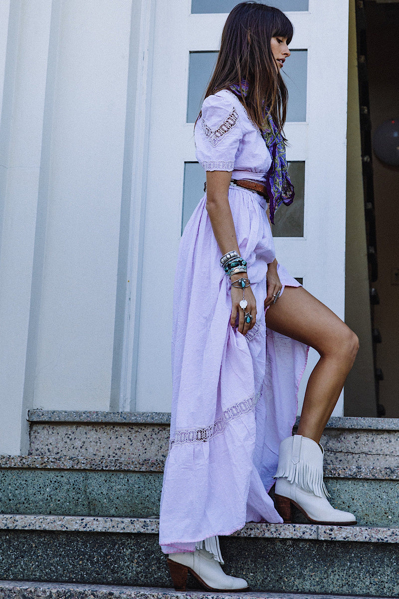 Where The Wild Roses Grow Maxi Dress - Lavender - Chasing Unicorns